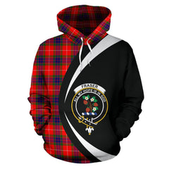 Fraser Modern Tartan Crest Hoodie - Circle Style