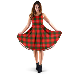 MacPhee Modern Tartan Midi Dress