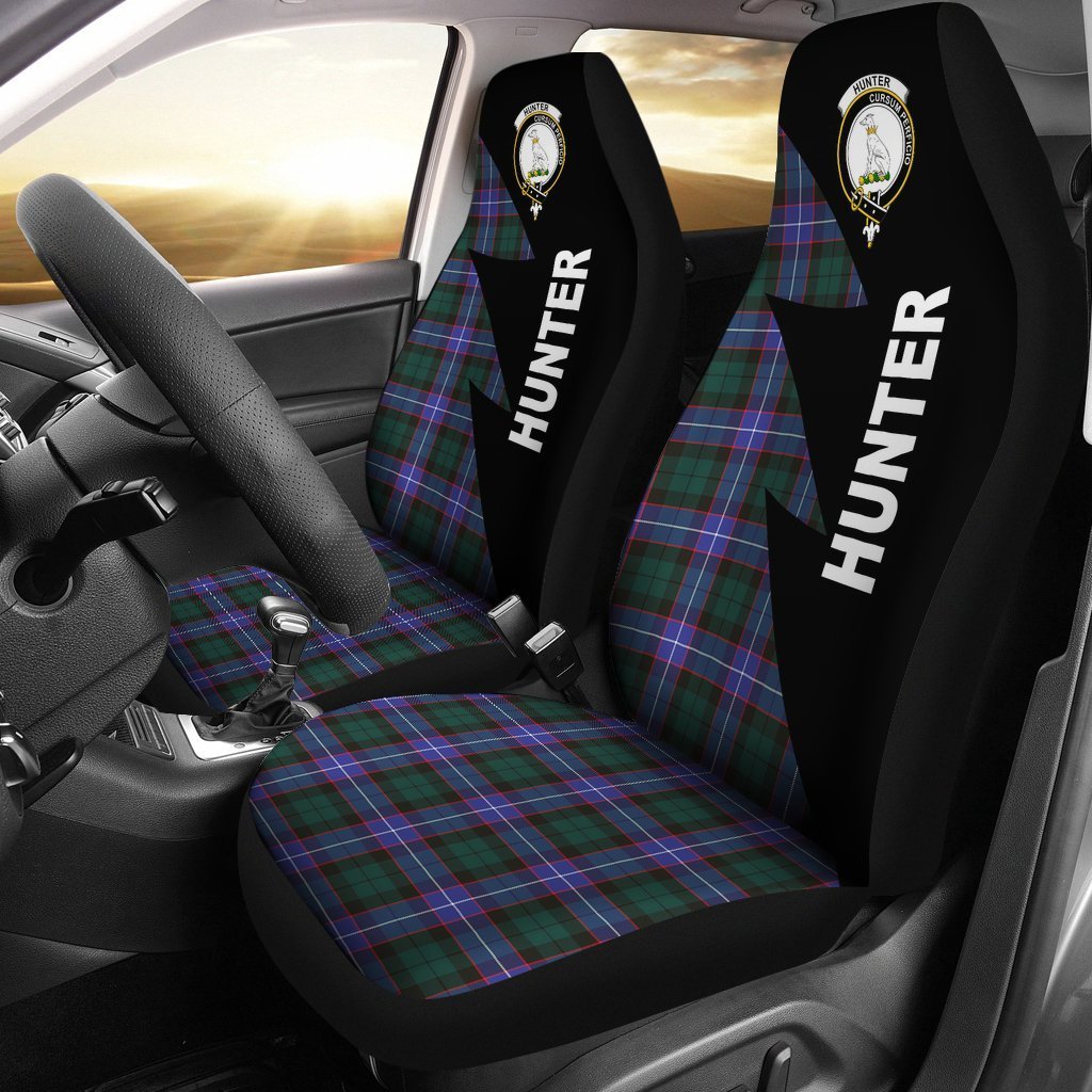 Hunter Tartan Crest Circle Car Seat Cover