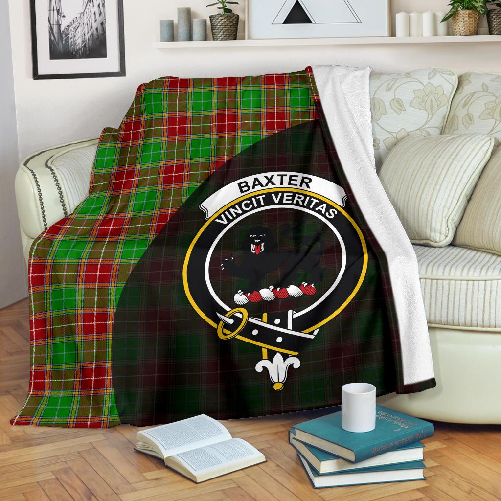 Baxter Modern Tartan Crest Blanket - 3 Sizes