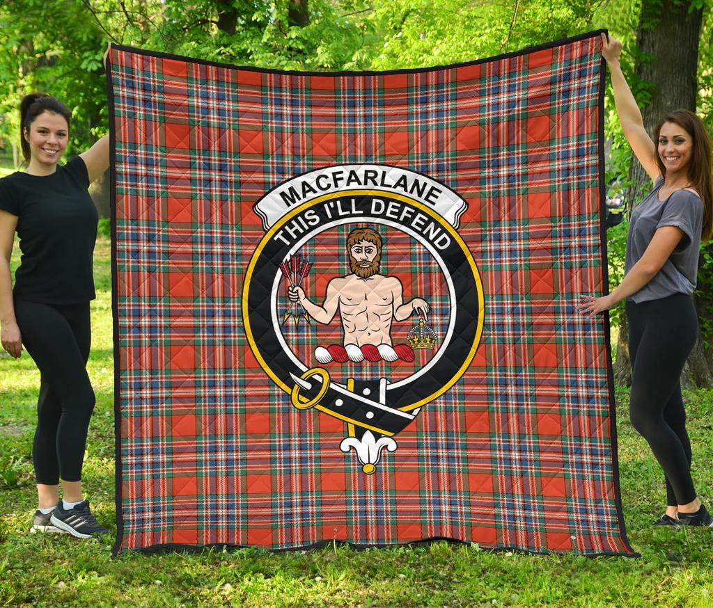 MacFarlane Tartan Crest Quilt