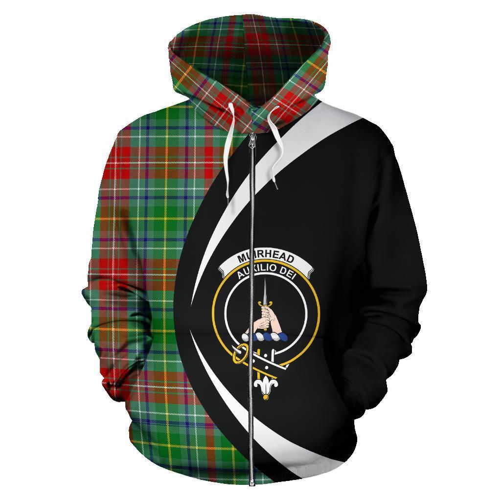 Muirhead Tartan Crest Zipper Hoodie - Circle Style