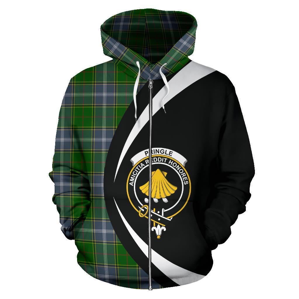 Pringle Tartan Crest Zipper Hoodie - Circle Style