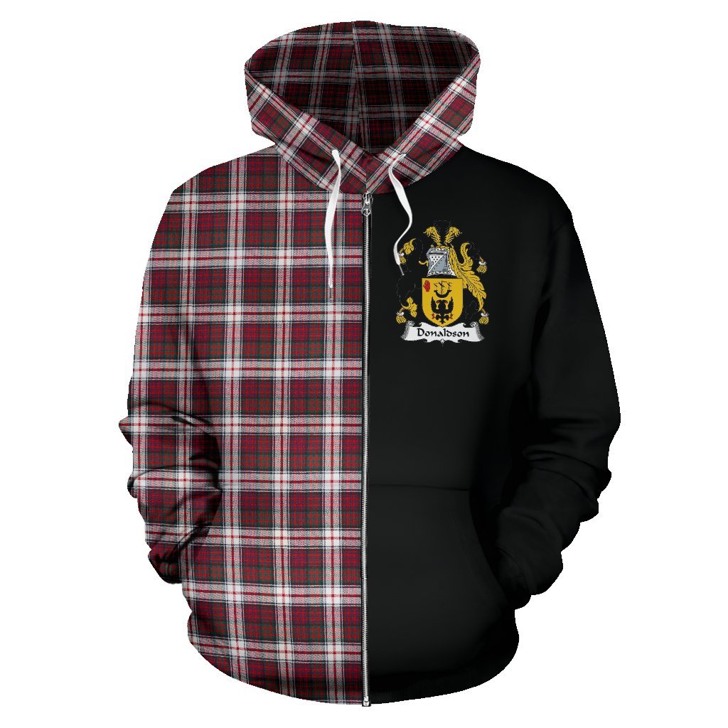 Donaldson Tartan Crest Zipper Hoodie - Half Of Me Style