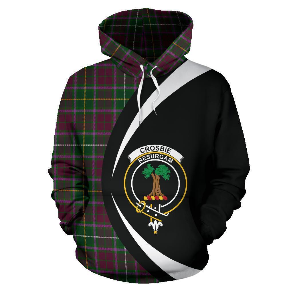 Crosbie Tartan Crest Hoodie - Circle Style