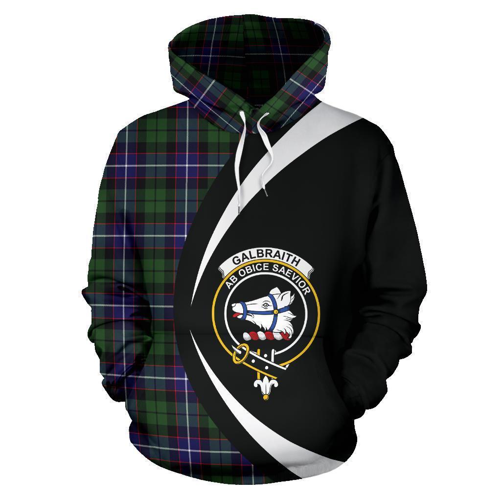 Galbraith Modern Tartan Crest Hoodie - Circle Style