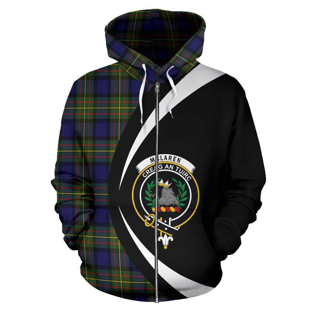 McLaren Modern Tartan Crest Zipper Hoodie - Circle Style