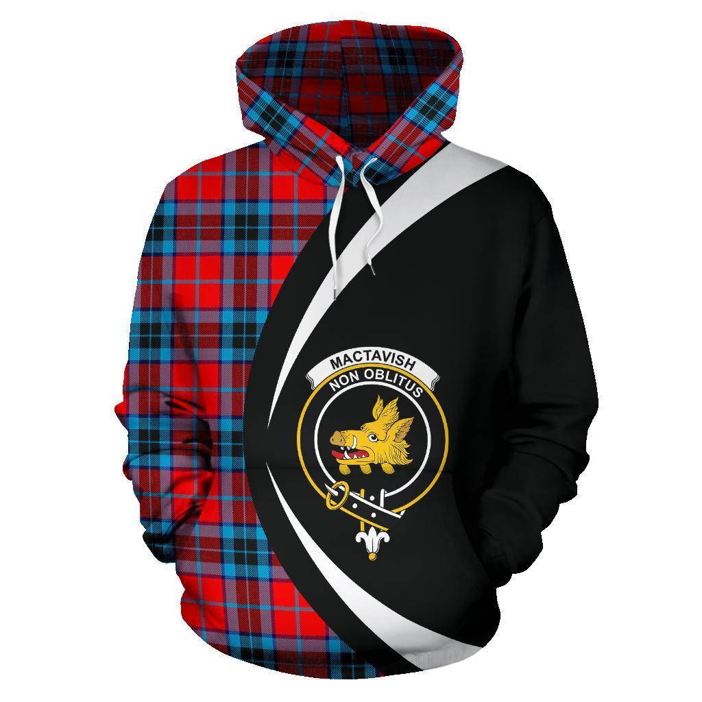 MacTavish Modern Tartan Crest Hoodie - Circle Style