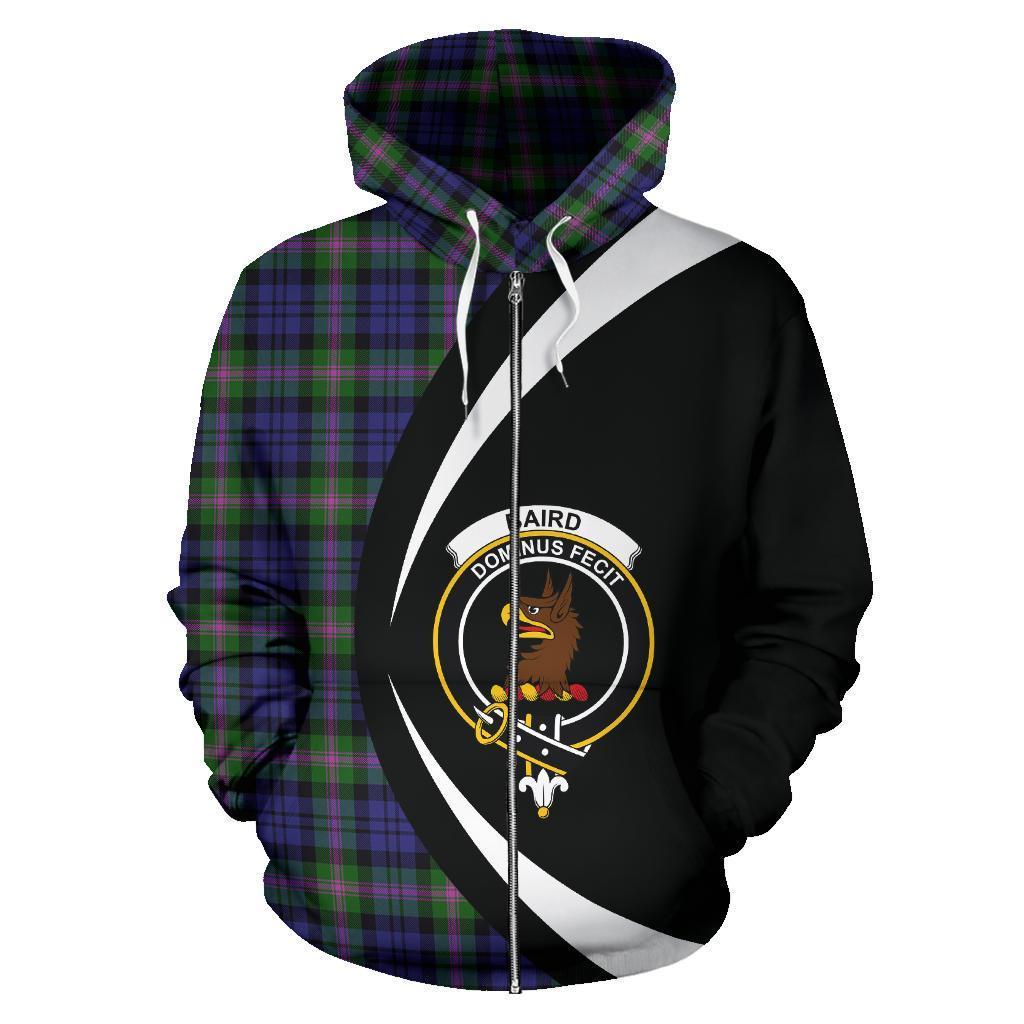 Baird Modern Tartan Crest Zipper Hoodie - Circle Style