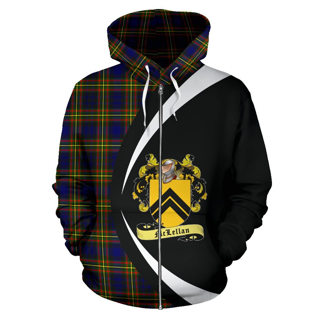 McLellan Modern Tartan Crest Zipper Hoodie - Circle Style