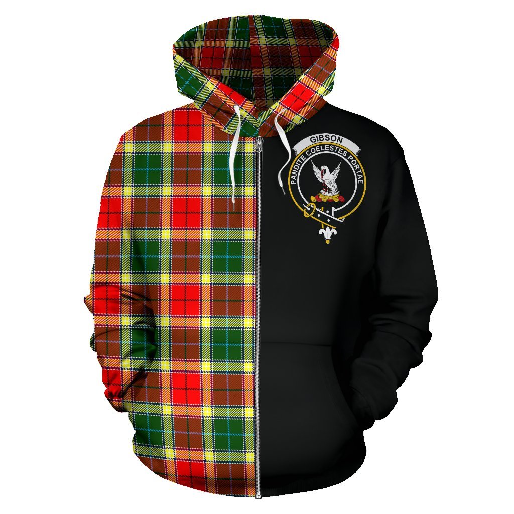 Gibbs Tartan Crest Zipper Hoodie - Half Of Me Style