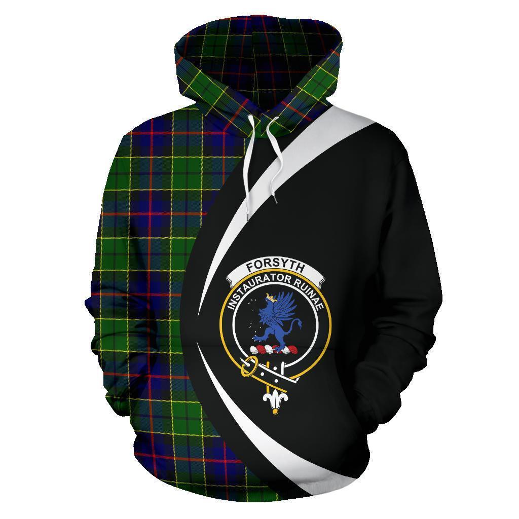 Forsyth Modern Tartan Crest Hoodie - Circle Style