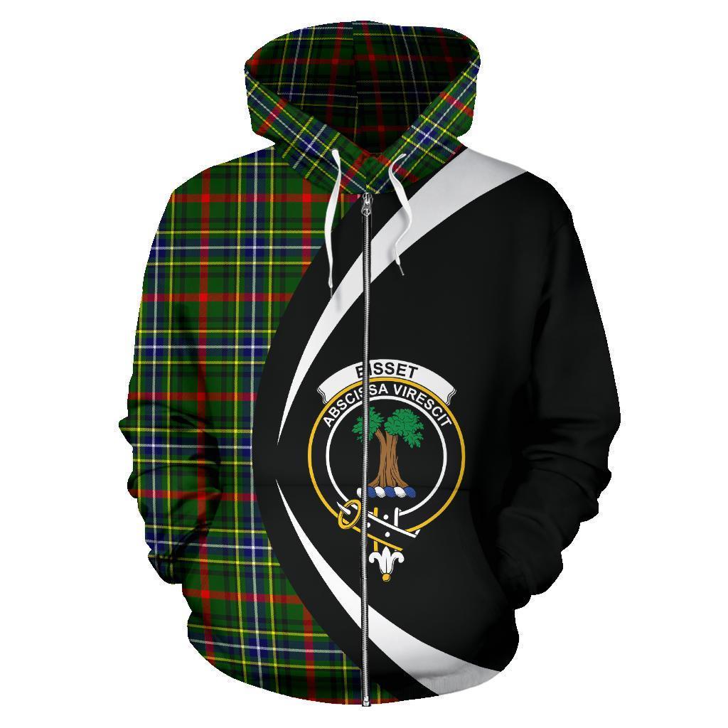 Bisset Tartan Crest Zipper Hoodie - Circle Style