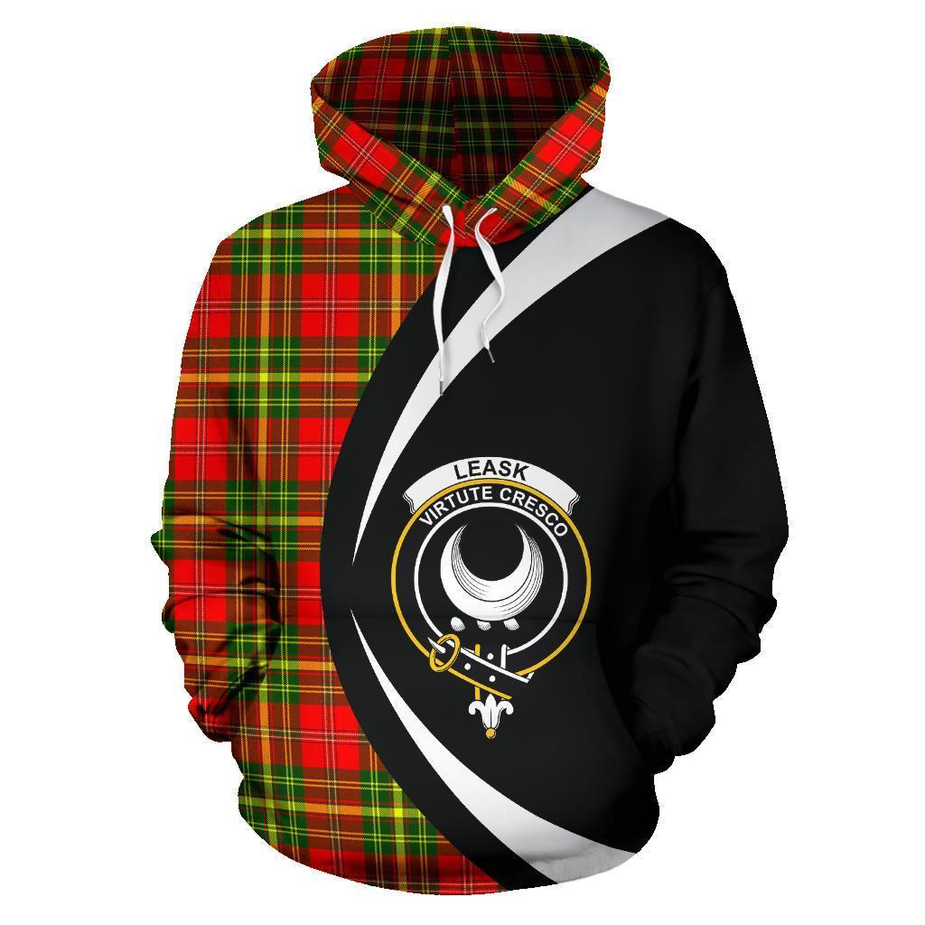 Leask Tartan Crest Hoodie - Circle Style