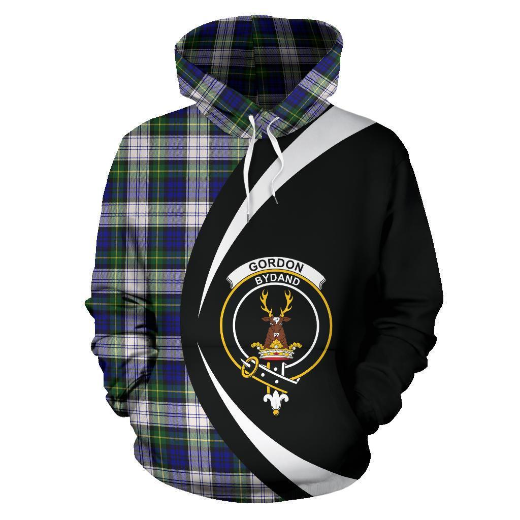 Gordon Dress Modern Tartan Crest Hoodie - Circle Style