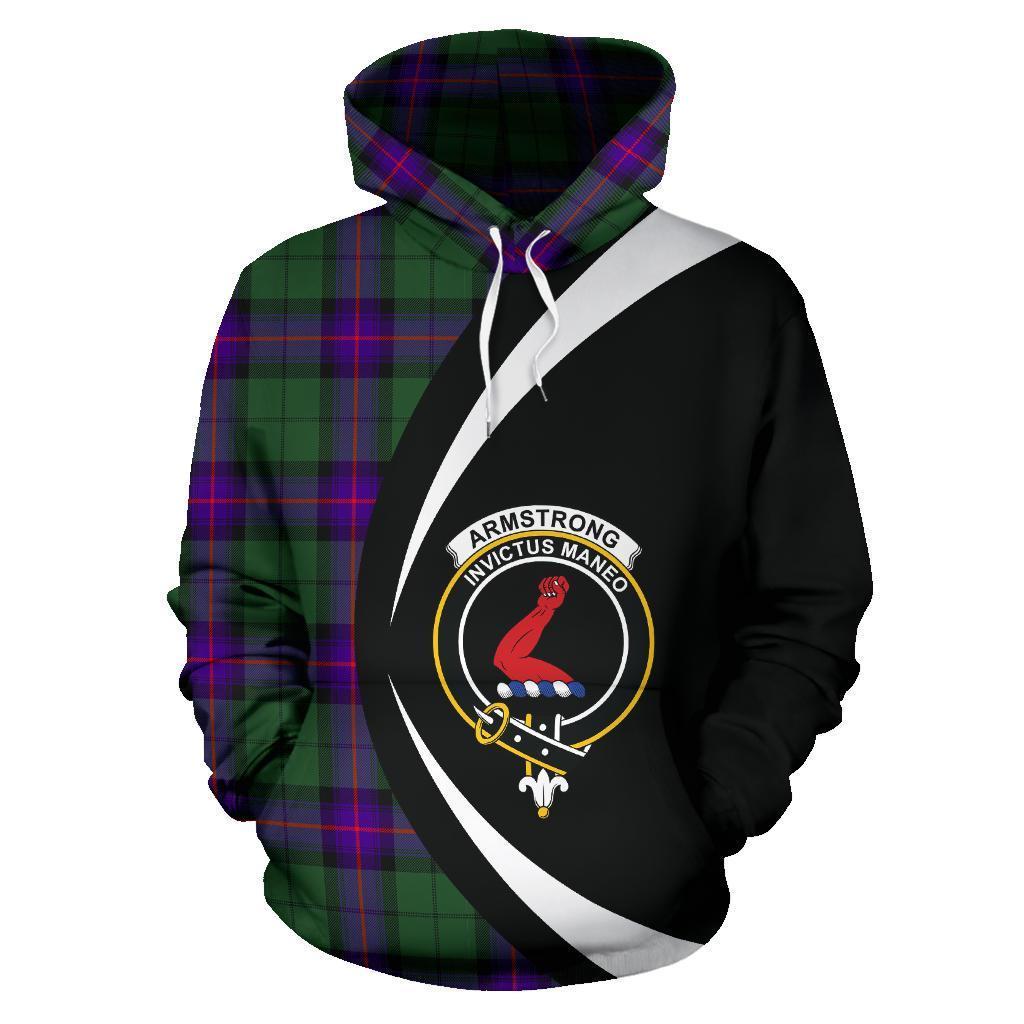 Armstrong Modern Tartan Crest Hoodie - Circle Style