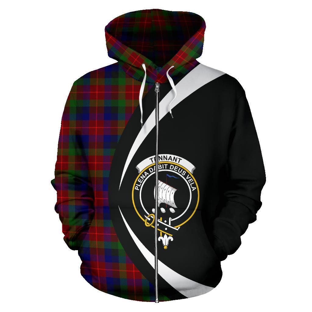 Tennant Tartan Crest Zipper Hoodie - Circle Style