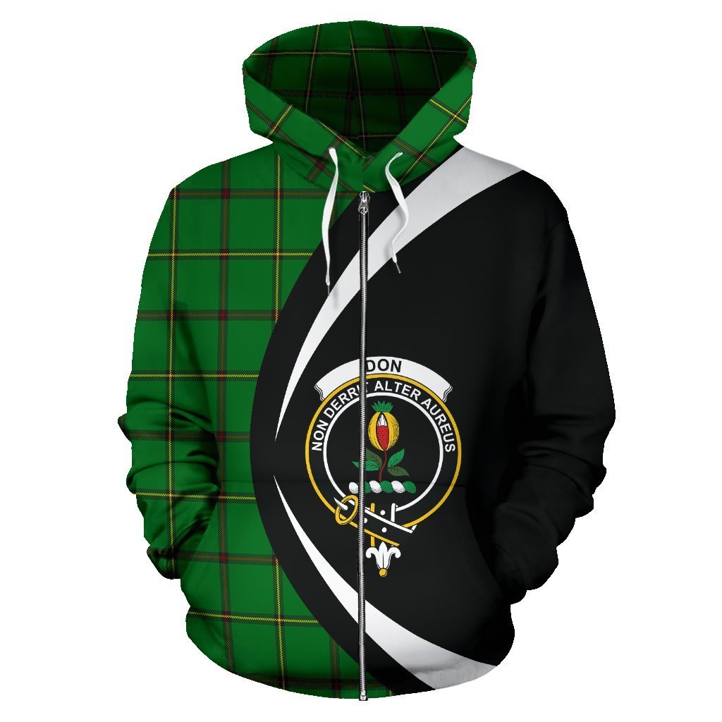 Don (Tribe-of-Mar) Tartan Crest Zipper Hoodie - Circle Style