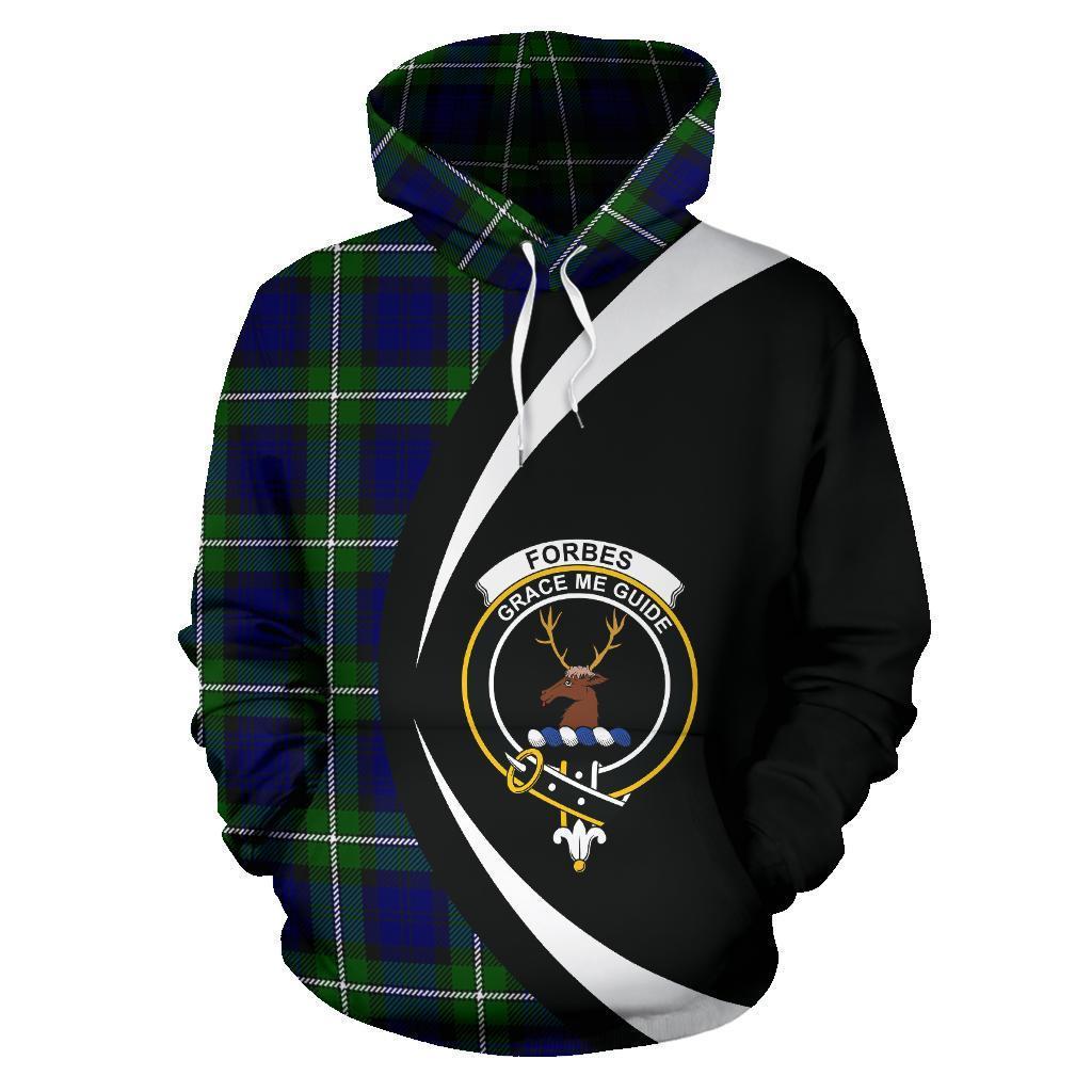 Forbes Modern Tartan Crest Hoodie - Circle Style