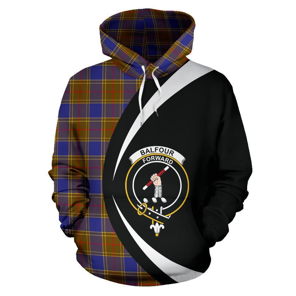 Balfour Modern Tartan Crest Hoodie - Circle Style