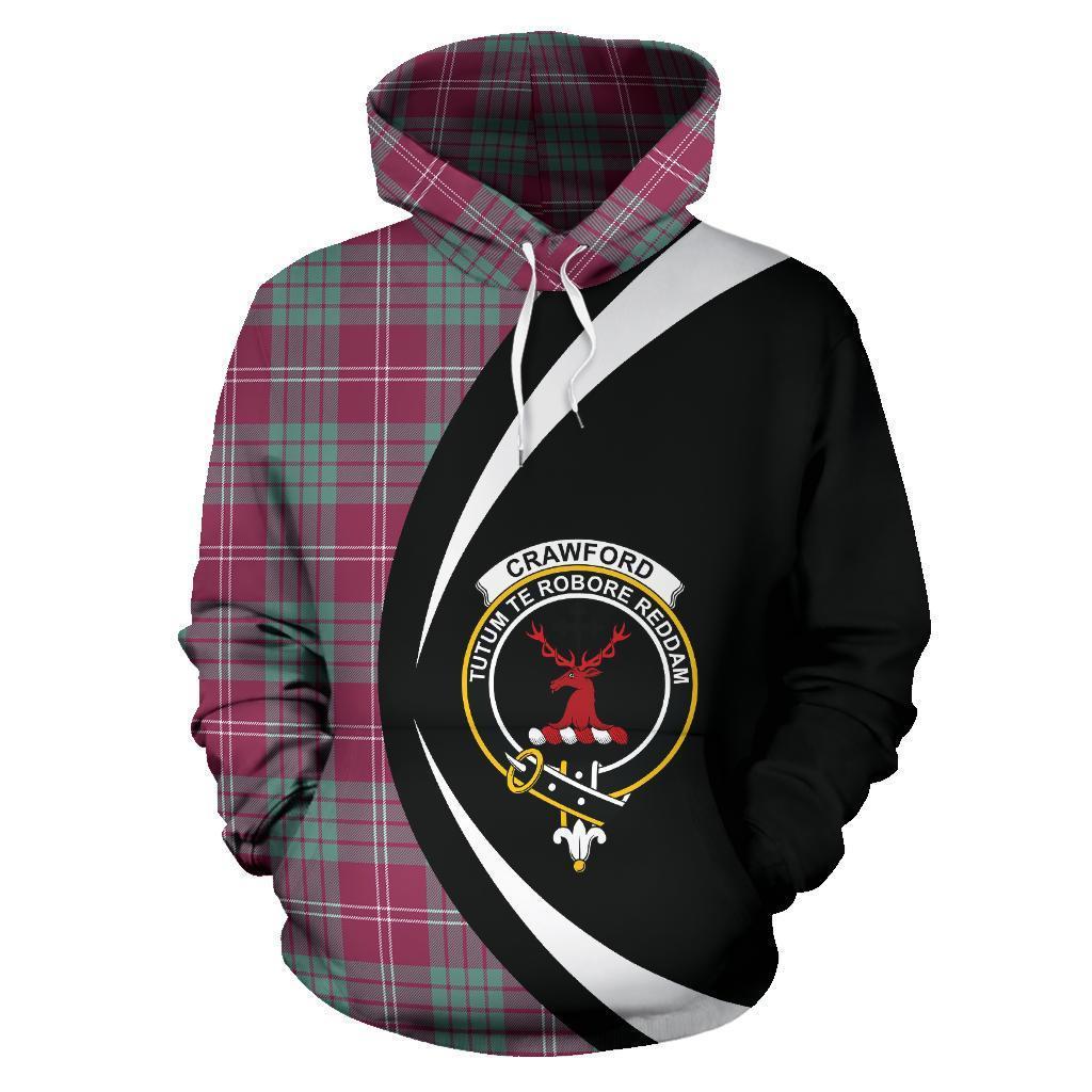 Crawford Ancient Tartan Crest Hoodie - Circle Style