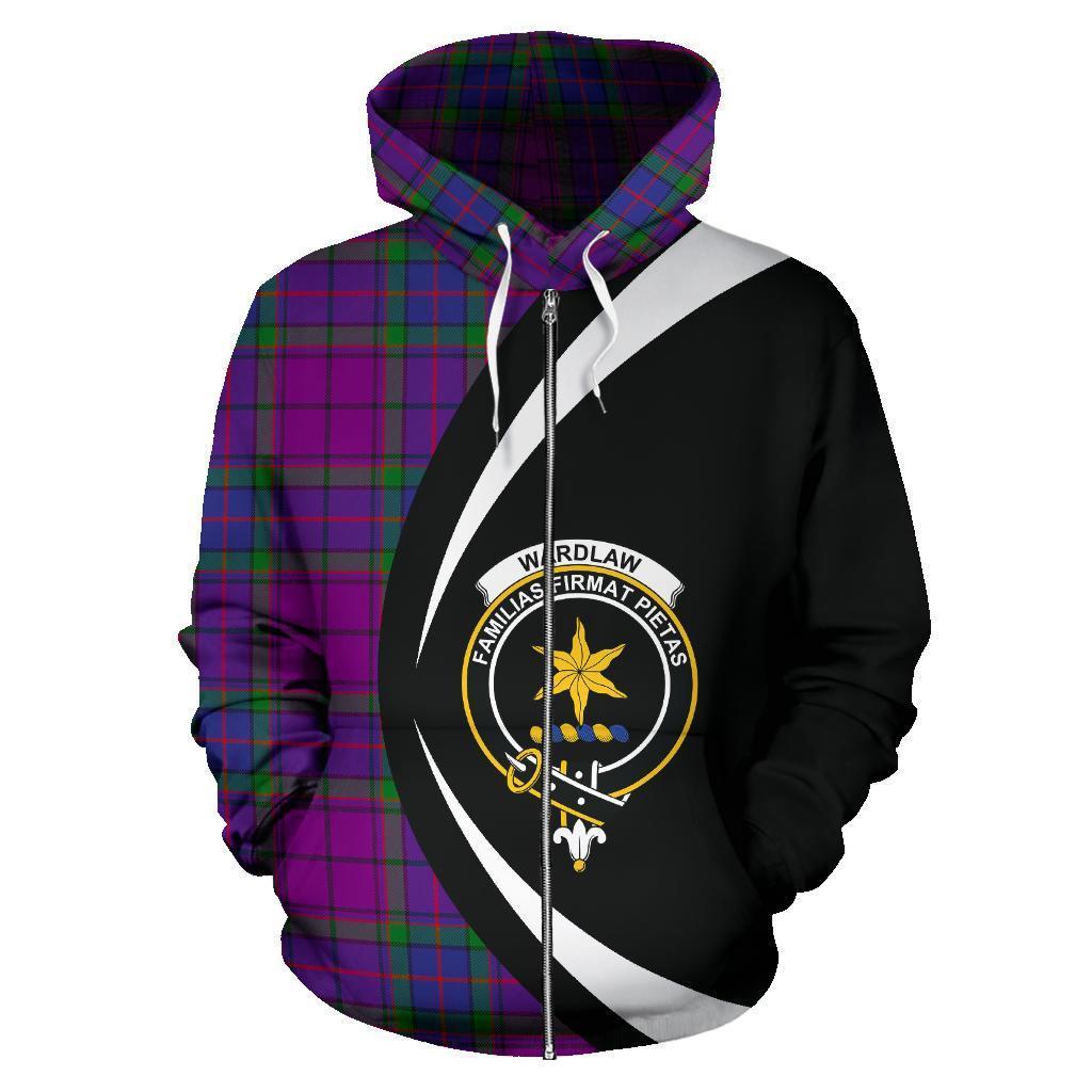 Wardlaw Modern Tartan Crest Zipper Hoodie - Circle Style