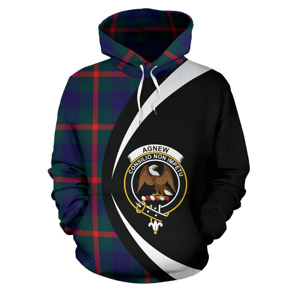 Agnew Modern Tartan Crest Hoodie - Circle Style