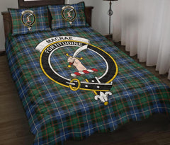 MacRae Hunting Ancient Tartan Crest Quilt Bed Set