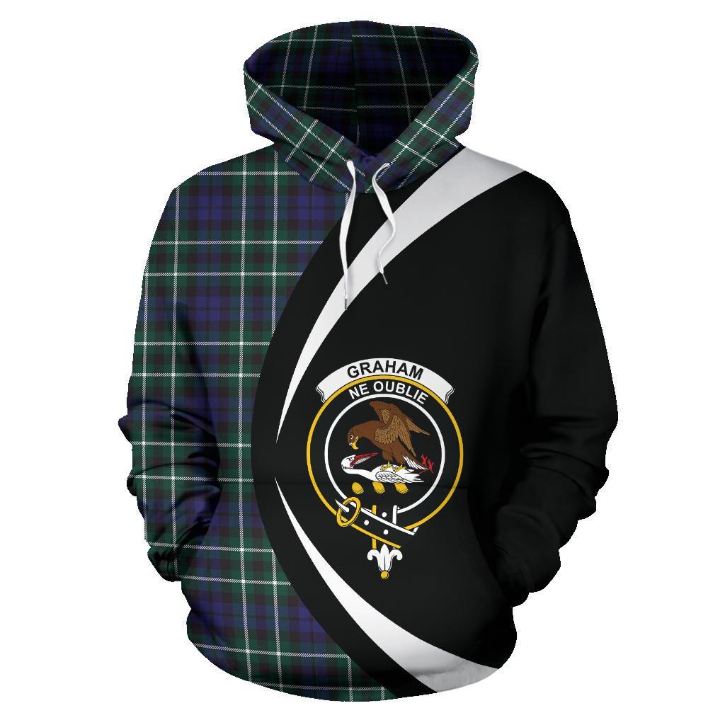 Graham of Montrose Modern Tartan Crest Hoodie - Circle Style