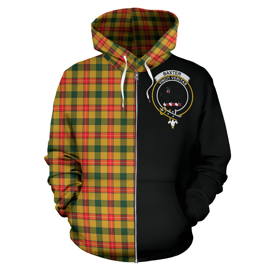 Baxter Tartan Crest Zipper Hoodie - Half Of Me Style