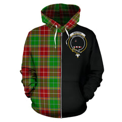 Baxter Modern Tartan Crest Zipper Hoodie - Half Of Me Style