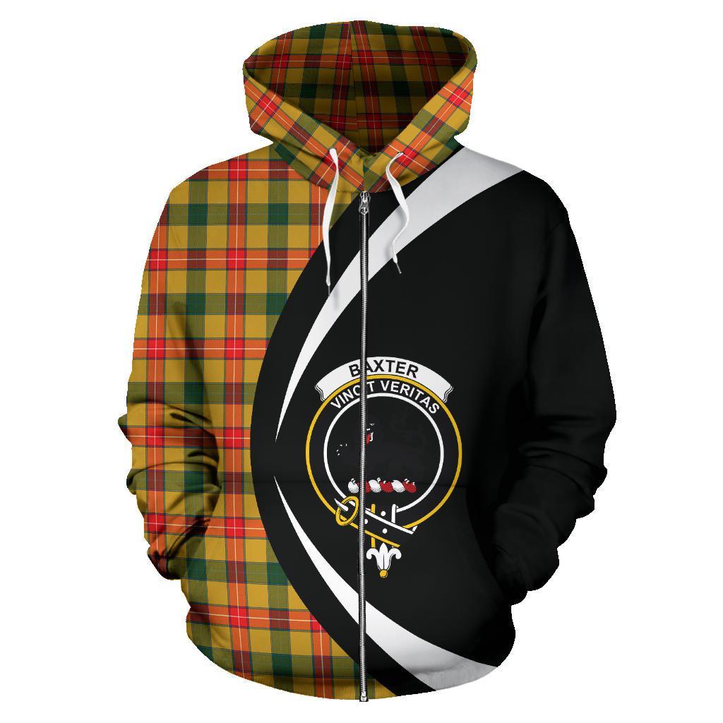 Baxter Tartan Crest Zipper Hoodie - Circle Style