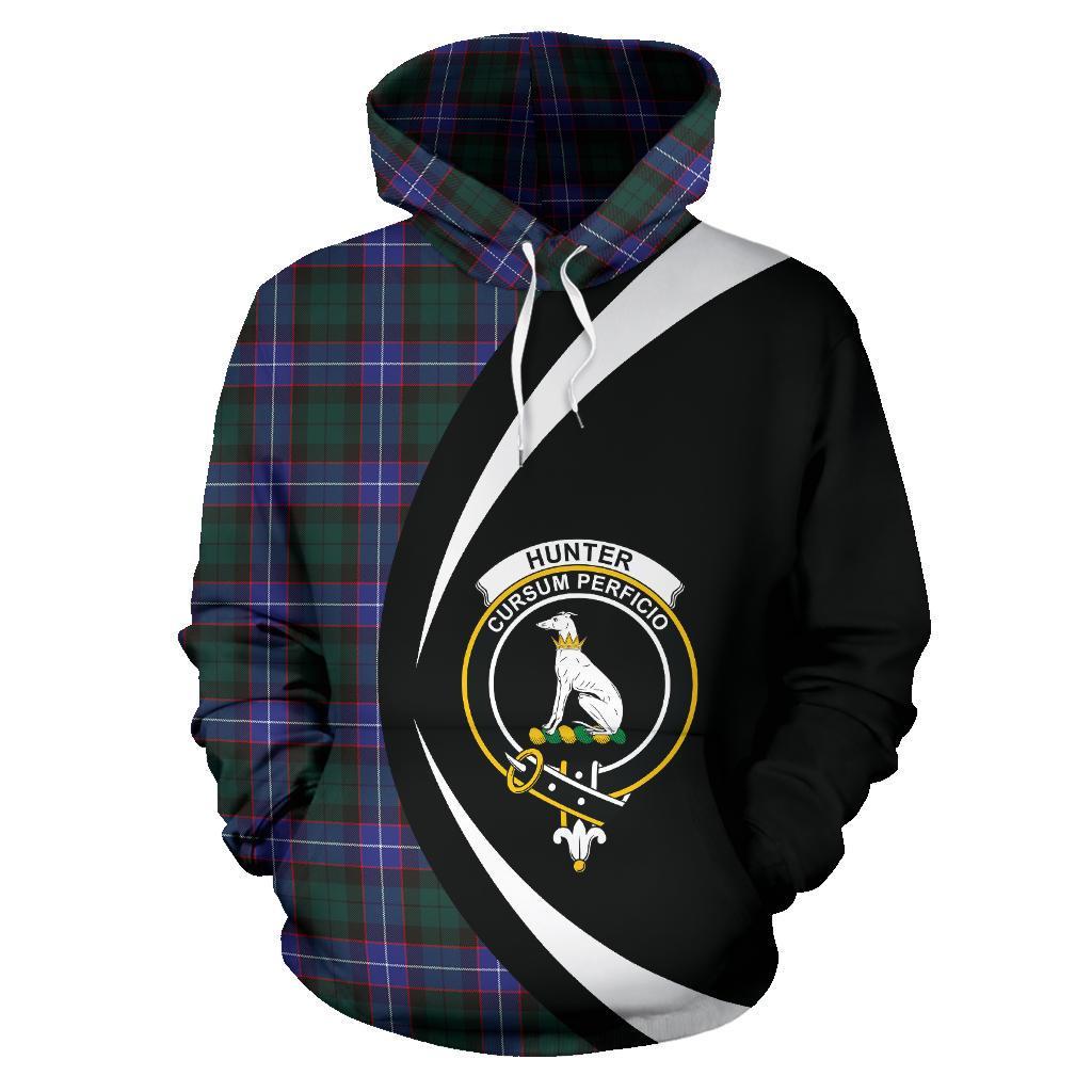 Hunter Modern Tartan Crest Hoodie - Circle Style