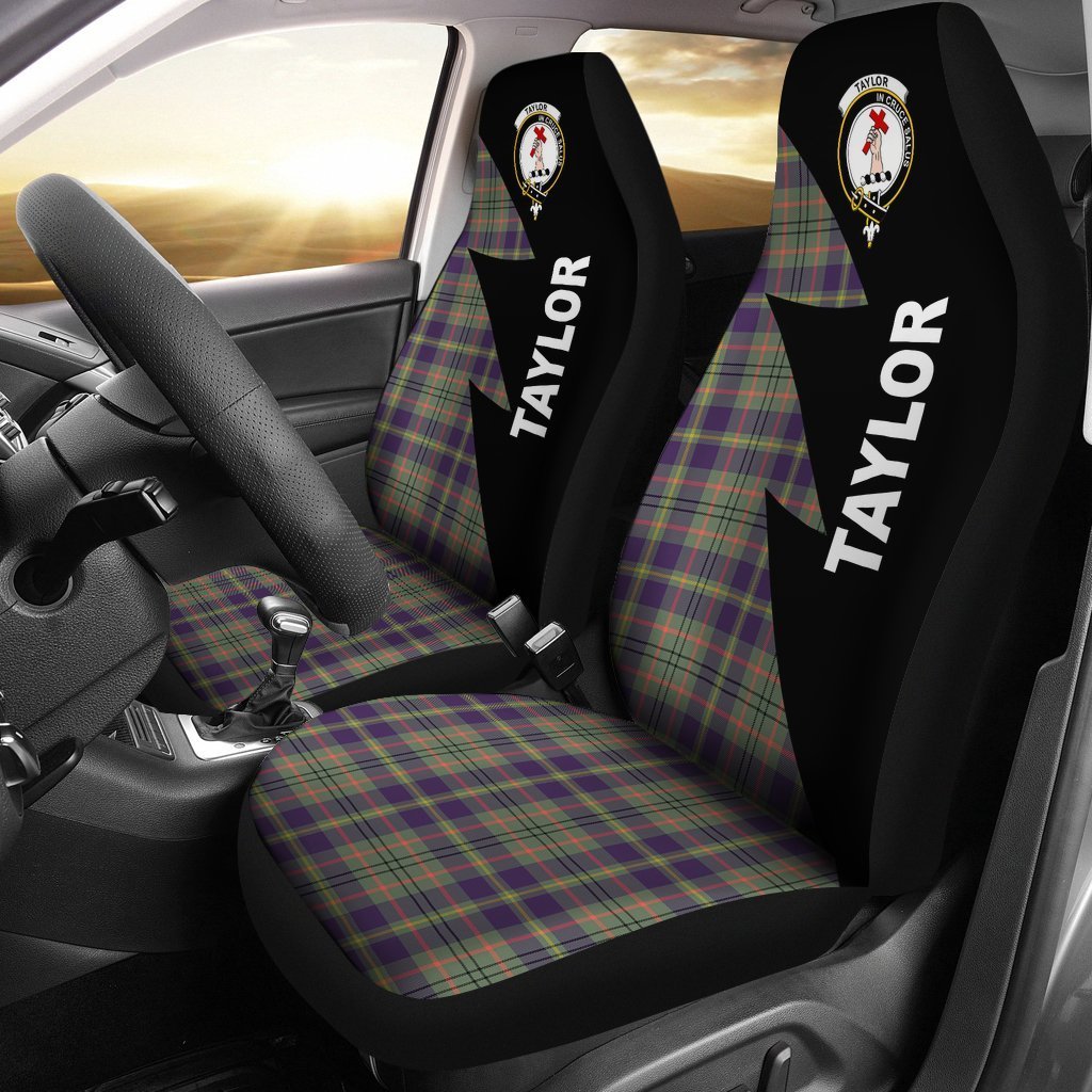 Tailyour (Or Taylor) Tartan Crest Flash Car Seat Cover