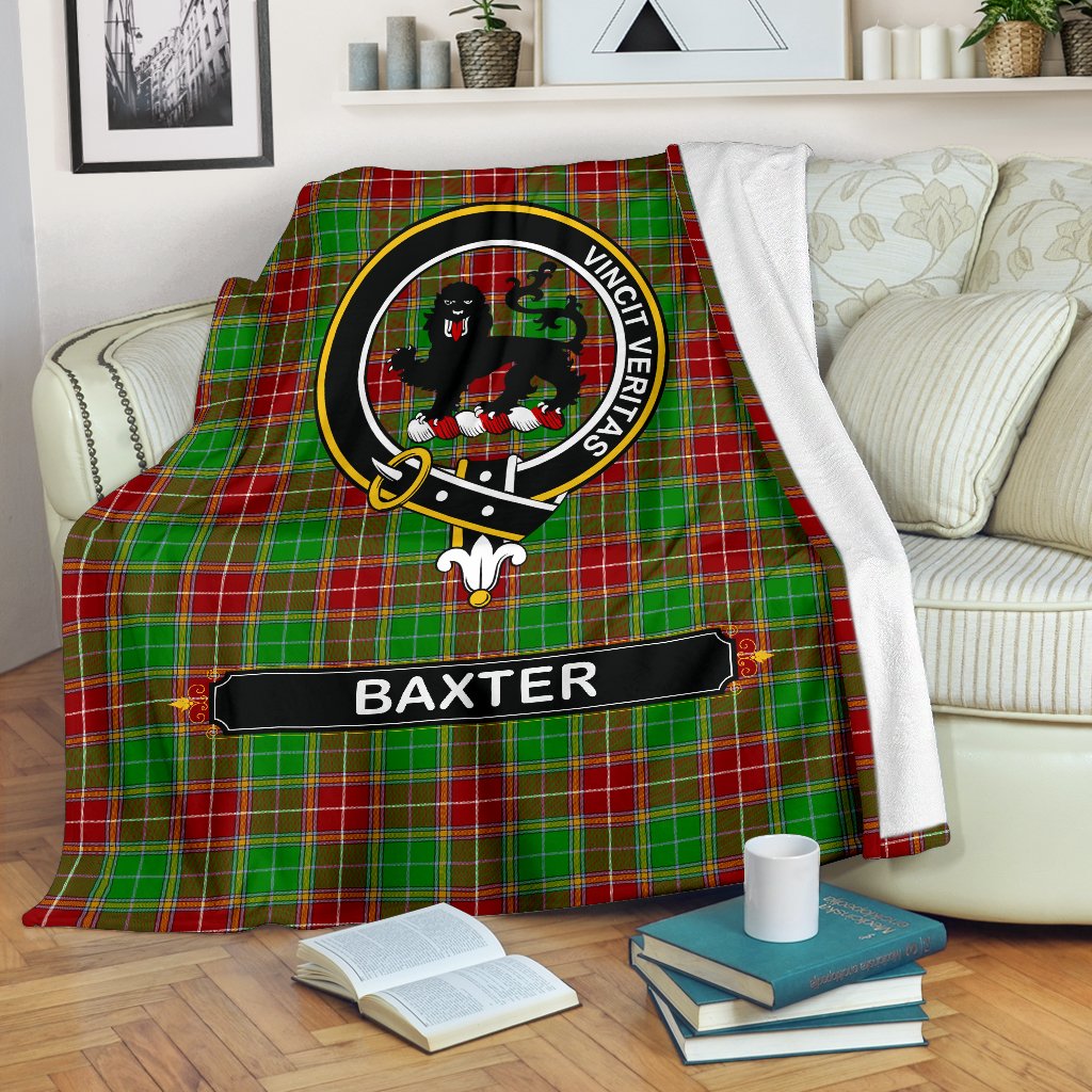 Baxter Family Tartan Crest Blanket - 3 Sizes