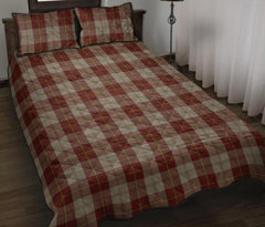 Cunningham Burgundy Dancers Tartan Quilt Bed Set