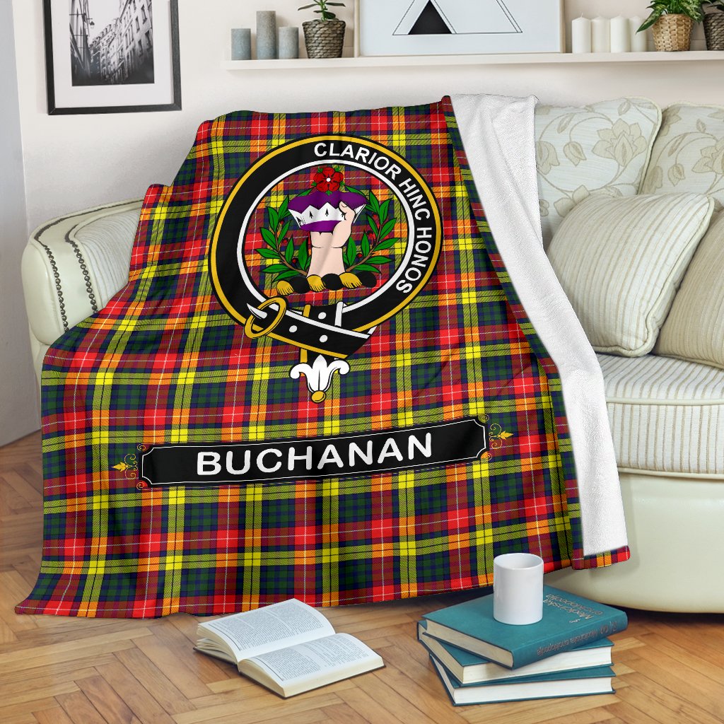 Buchanan Family Tartan Crest Blankets