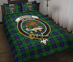 Graham of Menteith Modern Tartan Crest Quilt Bed Set