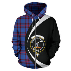 Elliot Modern Tartan Crest Zipper Hoodie - Circle Style