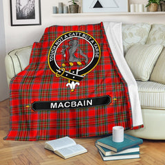 MacBain Family Tartan Crest Blanket - 3 Sizes