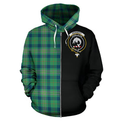 Kennedy Ancient Tartan Crest Zipper Hoodie - Half Of Me Style