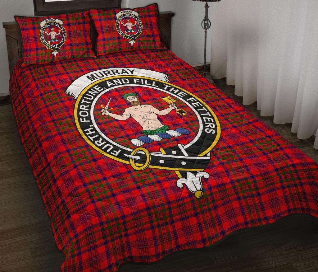 Murray of Tulloch Modern Tartan Crest Quilt Bed Set