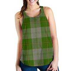 Cunningham Dress Green Dancers Tartan Women Racerback Tank Top