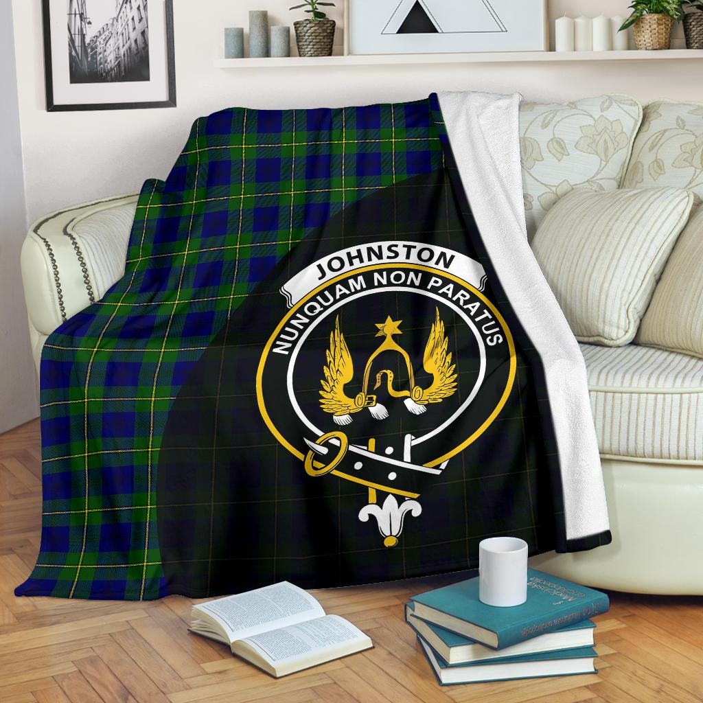 Johnston Modern Tartan Crest Blanket - 3 Sizes