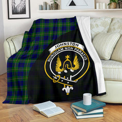 Johnston Modern Tartan Crest Blanket - 3 Sizes