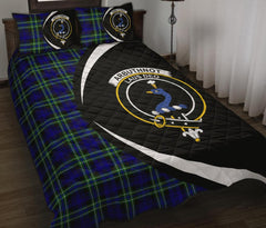 Arbuthnot Modern Tartan Crest Circle Style Quilt Bed Set