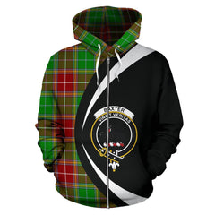 Baxter Modern Tartan Crest Zipper Hoodie - Circle Style