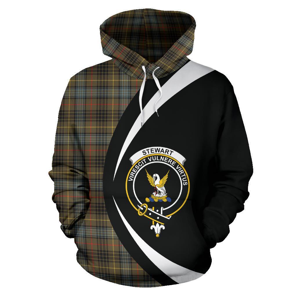 Stewart Hunting Weathered Tartan Crest Hoodie - Circle Style
