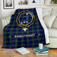 Arbuthnot Modern Tartan Crest Blanket - 3 Sizes