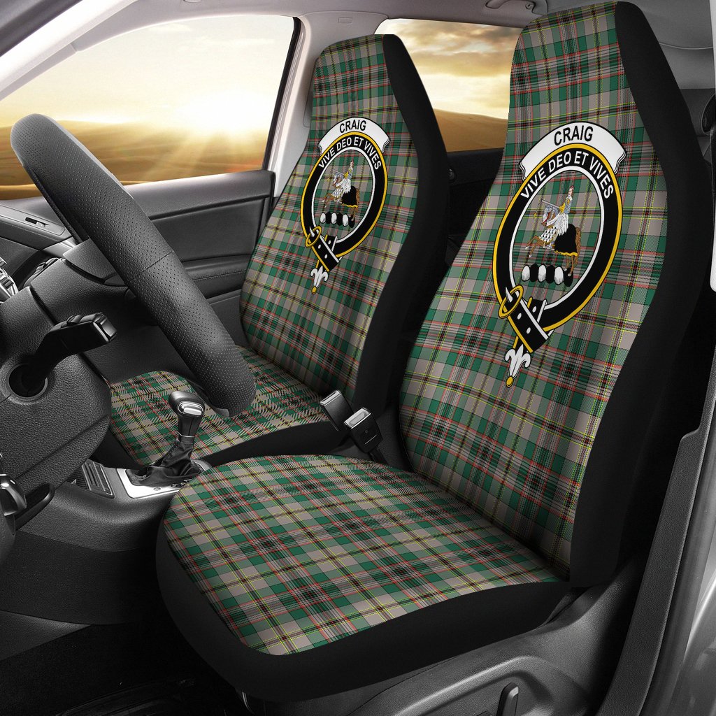 Craig Ancient Tartan Crest Car Seat Cover